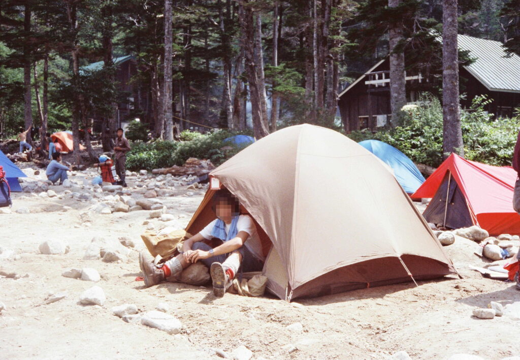 北アルプス・横尾のドーム型テント